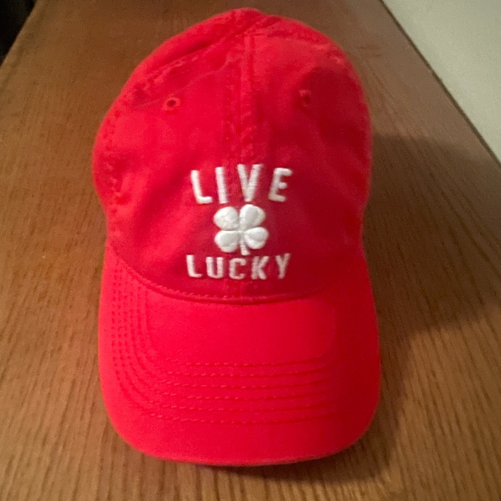 Red Black Clover Brand “Live Lucky” Youth Size Fitted Baseball Cap